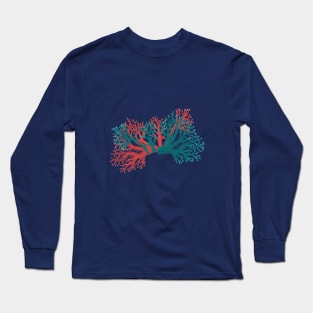 red and teal corals Long Sleeve T-Shirt